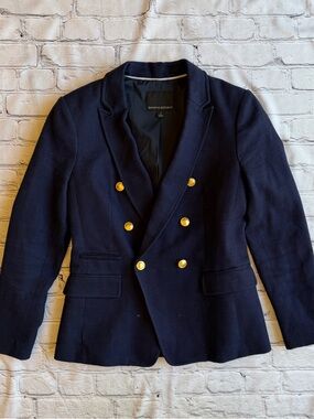 Banana Republic Women's Blazer Double Breast Nautical Preppy Academia Old Money